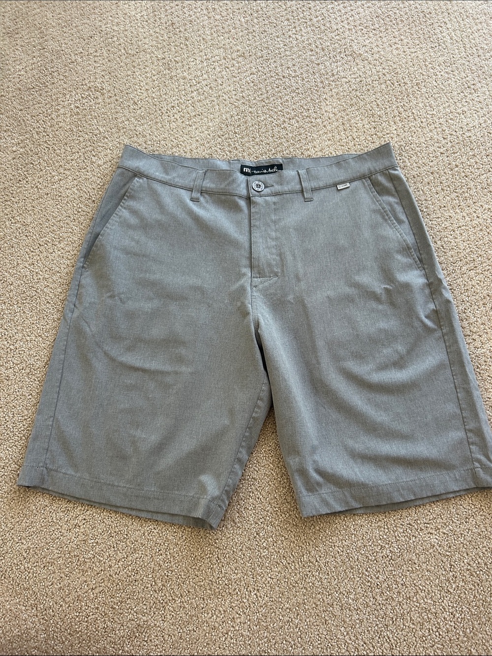 Travis Mathew Men's Gray Flat Front Shorts